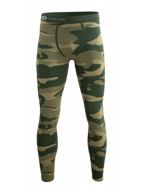 Ame d'acier Camouflage vert/print thermo pantalon pour hommes Ame d'acier Camouflage vert/print thermo pantalon pour hommes
