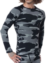 Stark Soul Camouflage gris/print thermo t-shirt pour homme