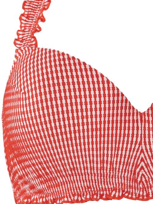Maillots de bain Marlies Dekkers Côte d'azur rouge/blanc haut de bikini préformé Maillots de bain Marlies Dekkers Côte d'azur rouge/blanc haut de bikini préformé
