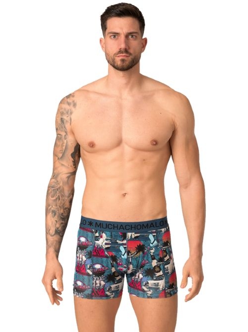 Muchachomalo Miami Vatos bleu/print boxer Muchachomalo Miami Vatos bleu/print boxer