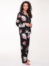 LingaDore Nuit Blossom noir/print pyjama