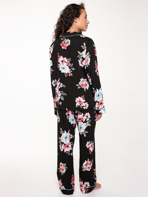 LingaDore Night Blossom noir/print pyjama LingaDore Night Blossom noir/print pyjama