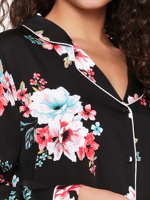 LingaDore Night Blossom noir/print pyjama LingaDore Night Blossom noir/print pyjama