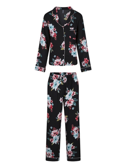 LingaDore Night Blossom noir/print pyjama LingaDore Night Blossom noir/print pyjama