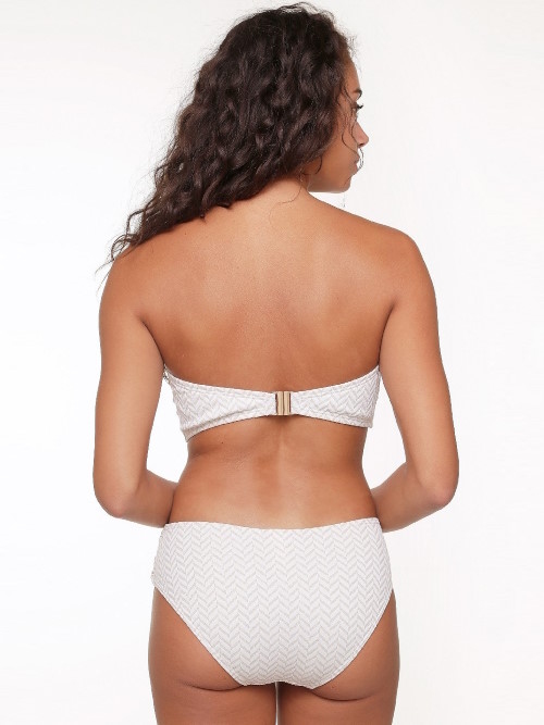 Plage de LingaDore Fishbone ivoire/print slip de bikini Plage de LingaDore Fishbone ivoire/print slip de bikini