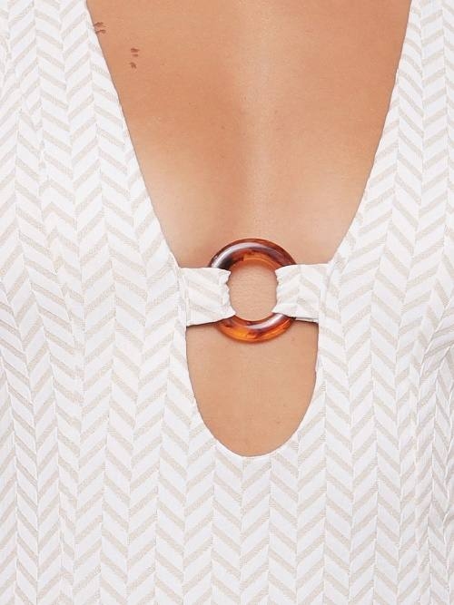 Plage de LingaDore Fishbone ivoire/print maillot de bain Plage de LingaDore Fishbone ivoire/print maillot de bain