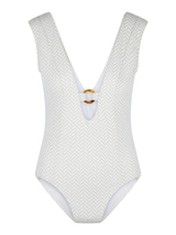 Lingadore Beach Fishbone ivoire/print maillot de bain