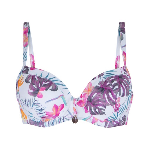 Plage de LingaDore Tropic Floral blanc/print haut de bikini préformé Plage de LingaDore Tropic Floral blanc/print haut de bikini préformé