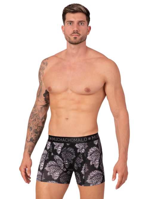 Muchachomalo Bison noir/print modal boxer Muchachomalo Bison noir/print modal boxer