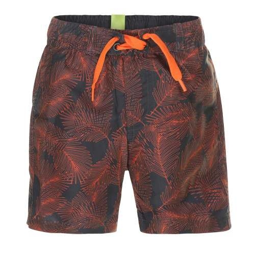 L'île Plume orange/print maillot de bain pour homme