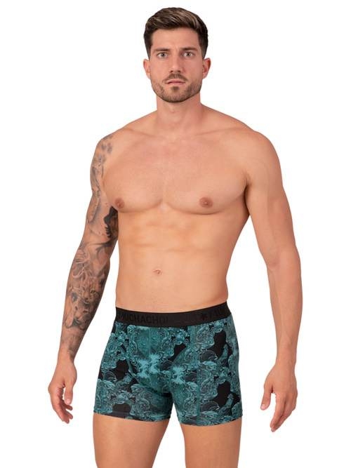 Muchachomalo Coq vert/print boxer Muchachomalo Coq vert/print boxer