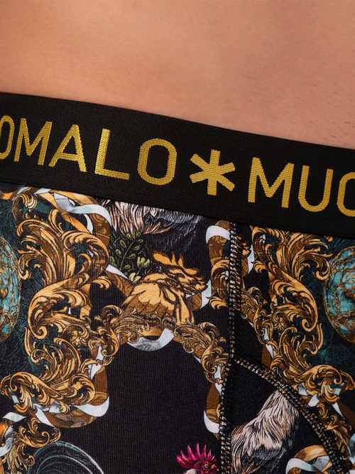 Muchachomalo Coq noir/print boxer pour hommes Muchachomalo Coq noir/print boxer pour hommes