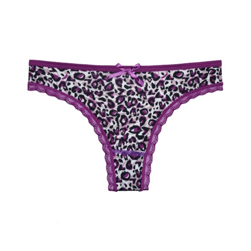 Gianvaglia Annimal violet/print culotte string