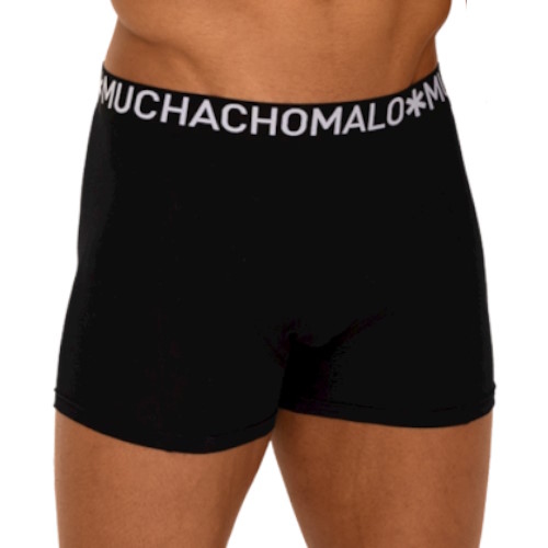 Muchachomalo Light Cotton Solid noir/blanc boxer