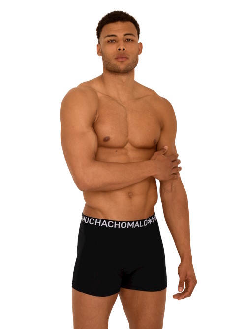 Muchachomalo Light Cotton Solid noir/blanc boxer Muchachomalo Light Cotton Solid noir/blanc boxer