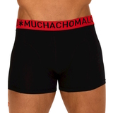Muchachomalo Light Cotton Solid noir/rouge boxer