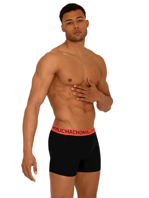 Muchachomalo Light Cotton Solid noir/rose boxer Muchachomalo Light Cotton Solid noir/rose boxer