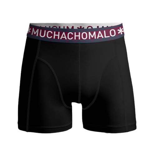 Muchachomalo Light Cotton Solid noir/rouge boxer Muchachomalo Light Cotton Solid noir/rouge boxer