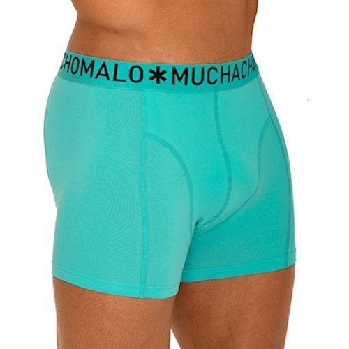 Muchachomalo Light Cotton Solid aqua boxer