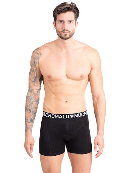 Muchachomalo Light Cotton Solid noir boxer Muchachomalo Light Cotton Solid noir boxer