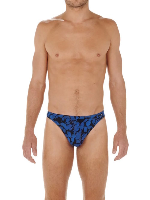 HOM Quentin bleu/print string pour hommes HOM Quentin bleu/print string pour hommes