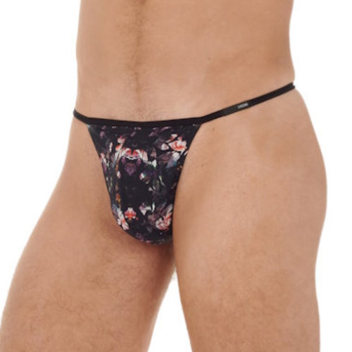 HOM Sebastian noir/print string pour hommes HOM Sebastian noir/print string pour hommes
