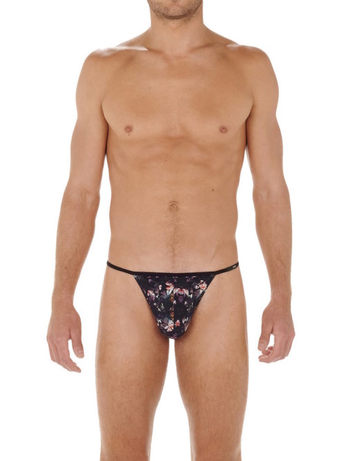 HOM Sebastian noir/print string pour hommes HOM Sebastian noir/print string pour hommes