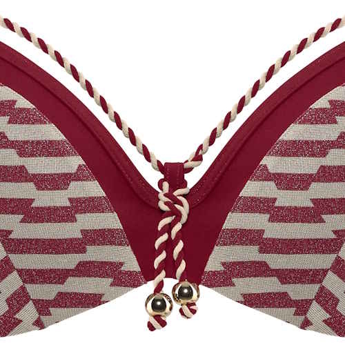 Maillots de bain Marlies Dekkers Neptuna rouge/print bikinitop push up Maillots de bain Marlies Dekkers Neptuna rouge/print bikinitop push up