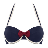 Maillots de bain Marlies Dekkers Sailor Mary bleu marine/ivoire haut de bikini préformé