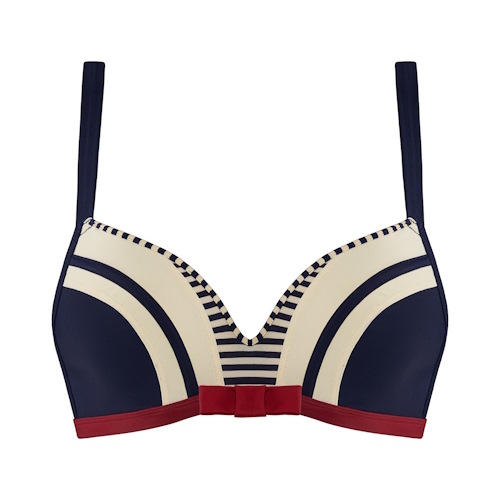 Maillots de bain Marlies Dekkers Starboard bleu marine/rouge bikinitop push up Maillots de bain Marlies Dekkers Starboard bleu marine/rouge bikinitop push up