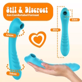 PureVibe Vibrating Air-Pulse Massager bleu vibromasseur clitoris