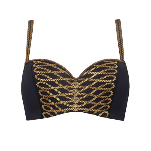 Marlies Dekkers Pirate Queen noir/or soutien-gorge rembourré Marlies Dekkers Pirate Queen noir/or soutien-gorge rembourré