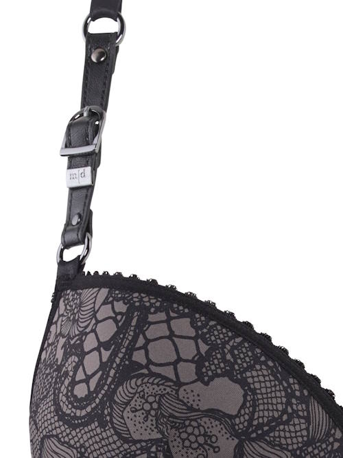 Marlies Dekkers Lioness of Britanny grijs/zwart soutien-gorge push up Marlies Dekkers Lioness of Britanny grijs/zwart soutien-gorge push up