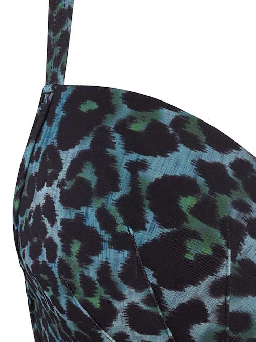 Maillots de bain Marlies Dekkers Panthera noir/vert bikinitop push up Maillots de bain Marlies Dekkers Panthera noir/vert bikinitop push up