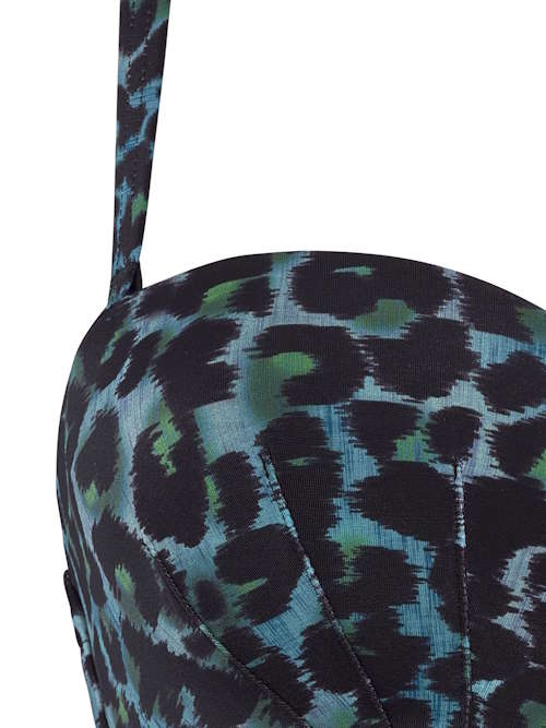 Maillots de bain Marlies Dekkers Panthera noir/vert haut de bikini préformé Maillots de bain Marlies Dekkers Panthera noir/vert haut de bikini préformé