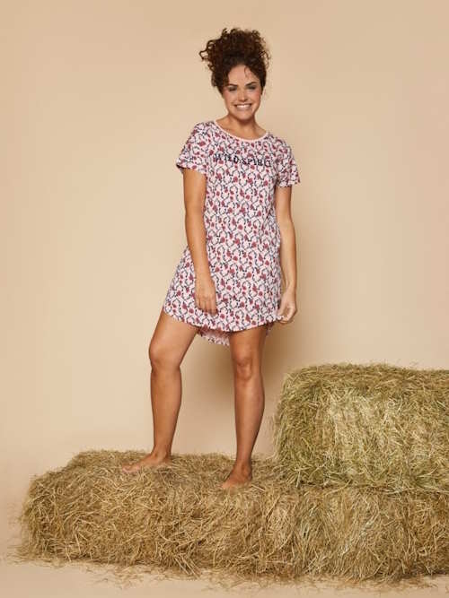 Charlie Choe Bonne chance rose chemise de nuit Charlie Choe Bonne chance rose chemise de nuit