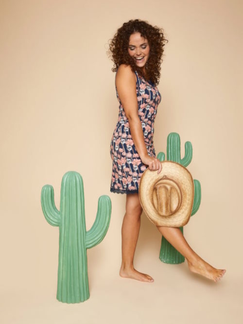 Charlie Choe Bonne chance bleu marine/rose chemise de nuit Charlie Choe Bonne chance bleu marine/rose chemise de nuit