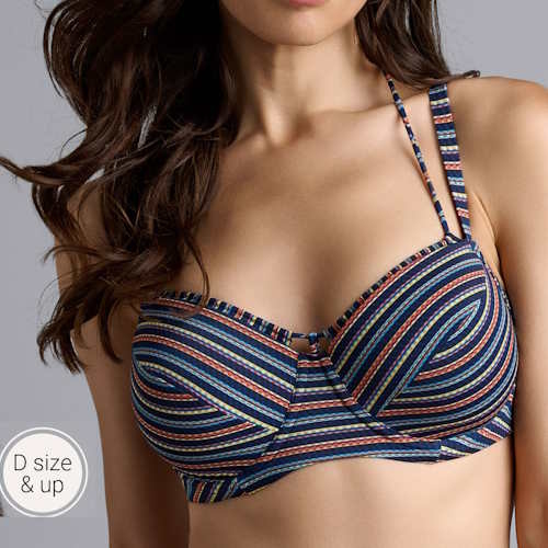 Maillots de bain Marlies Dekkers Holi Vintage bleu marine/print haut de bikini préformé Maillots de bain Marlies Dekkers Holi Vintage bleu marine/print haut de bikini préformé