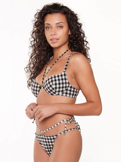 Plage de LingaDore Square Print noir/blanc slip de bikini Plage de LingaDore Square Print noir/blanc slip de bikini