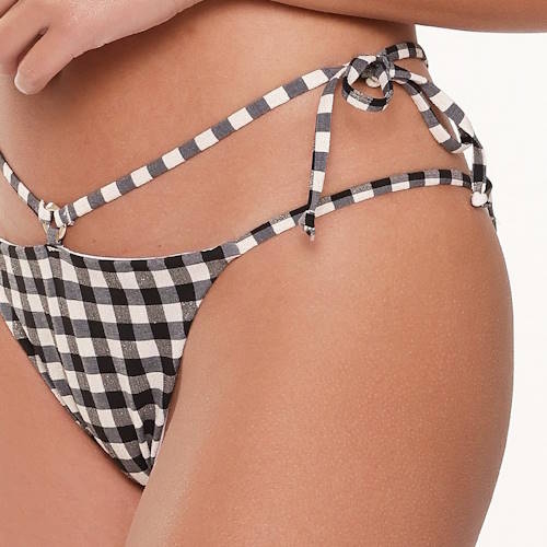 Plage de LingaDore Square Print noir/blanc slip de bikini Plage de LingaDore Square Print noir/blanc slip de bikini