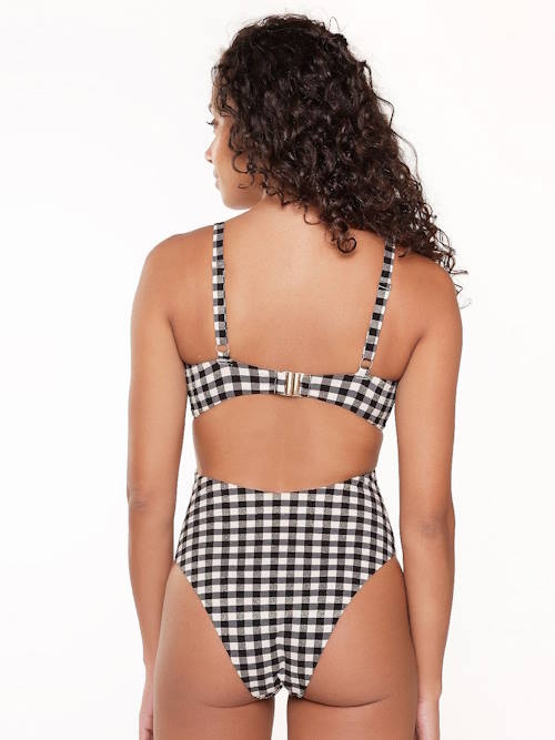 Plage de LingaDore Square Print noir/blanc maillot de bain Plage de LingaDore Square Print noir/blanc maillot de bain
