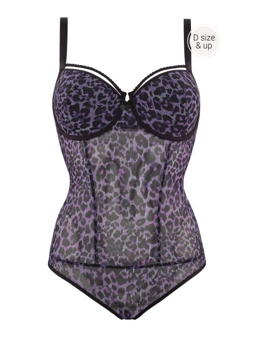 Marlies Dekkers Peekaboo violet/print corselet Marlies Dekkers Peekaboo violet/print corselet