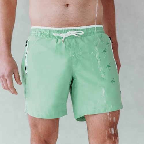 Bomain Magic Flamingo vert/print maillot de bain pour homme Bomain Magic Flamingo vert/print maillot de bain pour homme