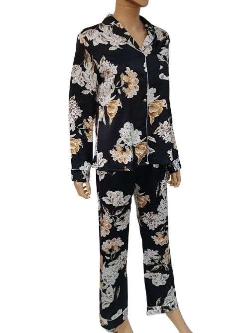 LingaDore Night Blossom noir/print pyjama LingaDore Night Blossom noir/print pyjama