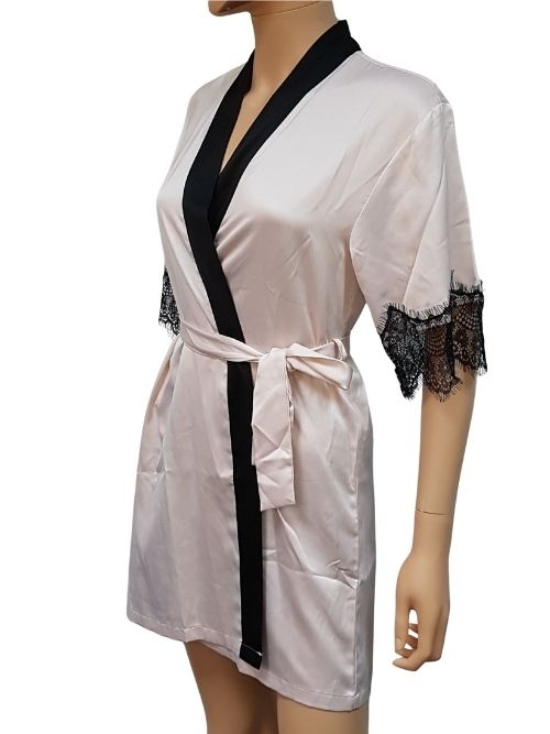LingaDore Night SATIN rose/noir kimono LingaDore Night SATIN rose/noir kimono
