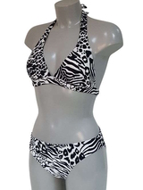 Nickey Nobel Animal noir/print haut de bikini préformé
