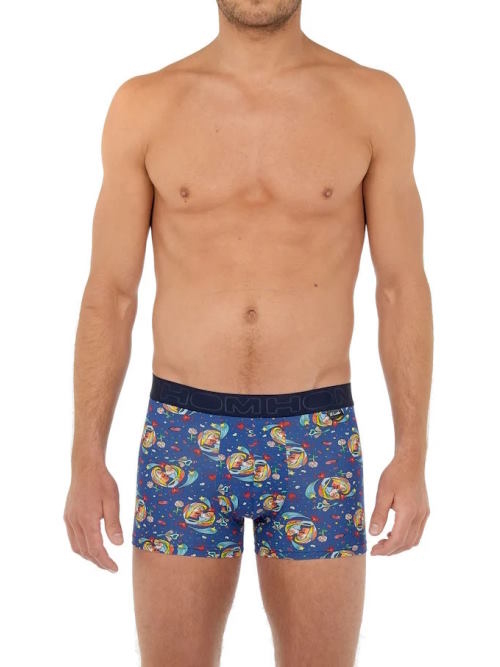 HOM Big Bisous bleu/print modal boxer HOM Big Bisous bleu/print modal boxer