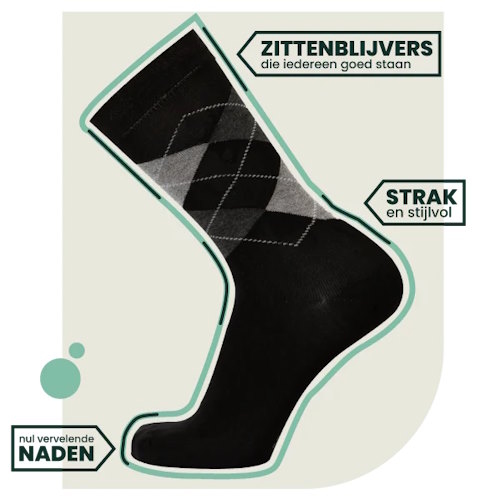 Bamboosa Steve noir/print chaussettes Bamboosa Steve noir/print chaussettes