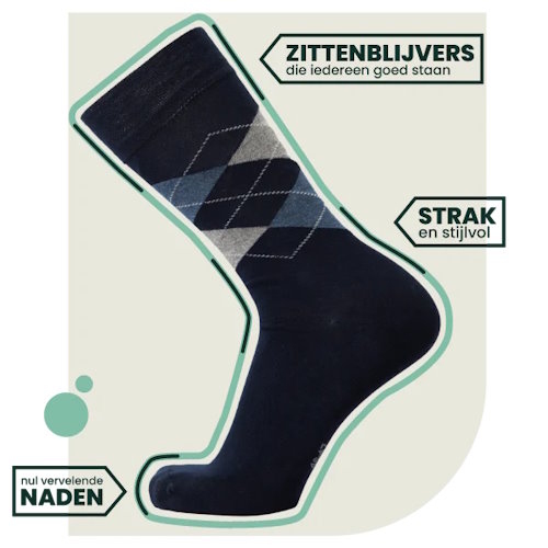 Bamboosa Steve bleu marine/print chaussettes Bamboosa Steve bleu marine/print chaussettes