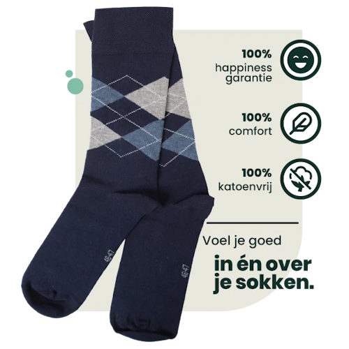 Bamboosa Steve bleu marine/print chaussettes Bamboosa Steve bleu marine/print chaussettes